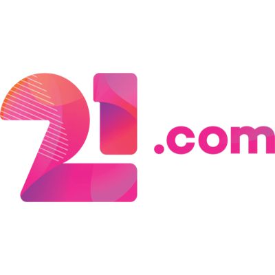 21.com Casino Logo White