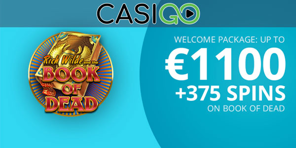 Casigo Casino $1100 Welcome Offer + 375 Free Spins