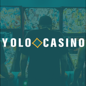 Yolo Casino Logo with background image