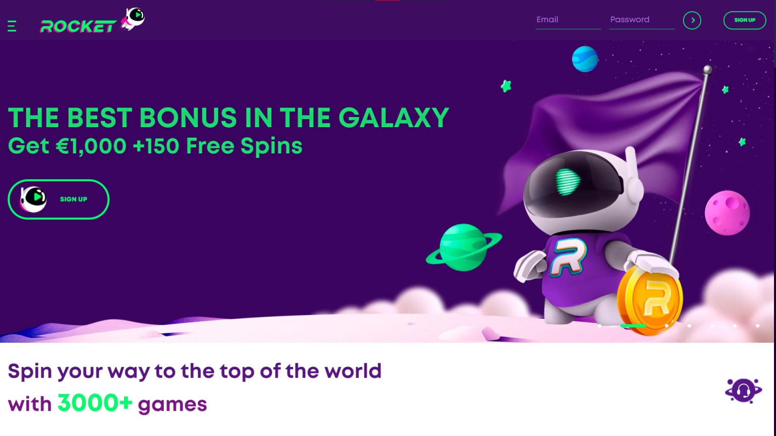 Casino Rocket Review - 50 Bonus Spins + $500 Welcome Bonus