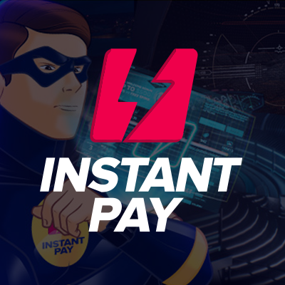 Instant Pay casino logo with backgound