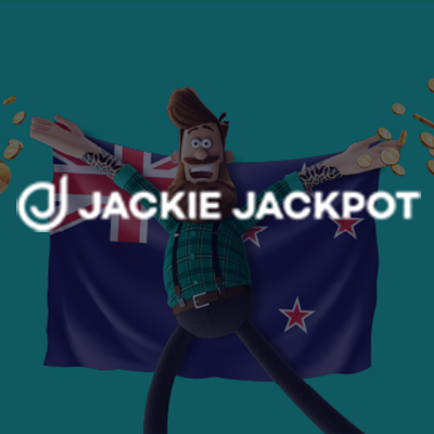 Jackie Jackpot casino logo with background