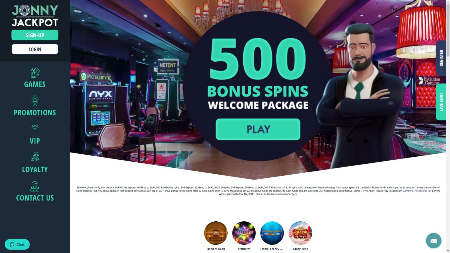 Jonny Jackpot Casino Review 💰 Massive $1000 Matched Bonus + 100 Bonus Spins