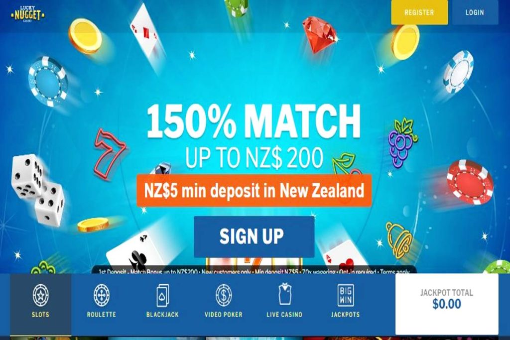 Lucky Nugget Casino NZ$5 Deposit Bonus NZ