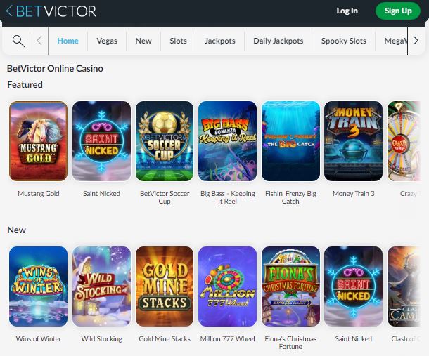 Betvictor Casino games