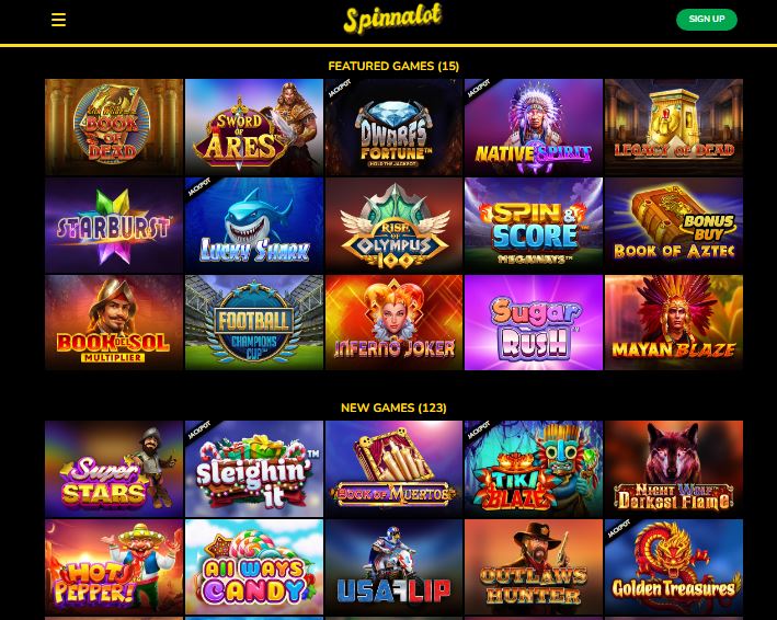 Spinnalot Casino Games