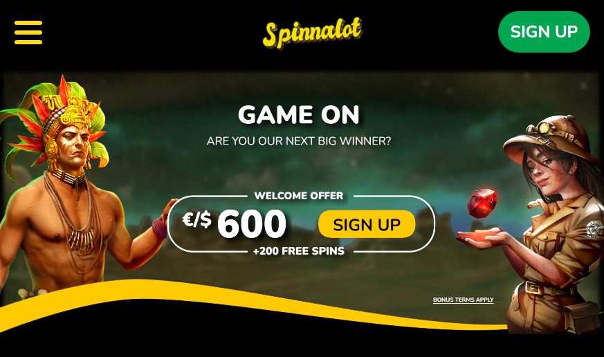 Spinnalot Casino Welcome Match Bonus