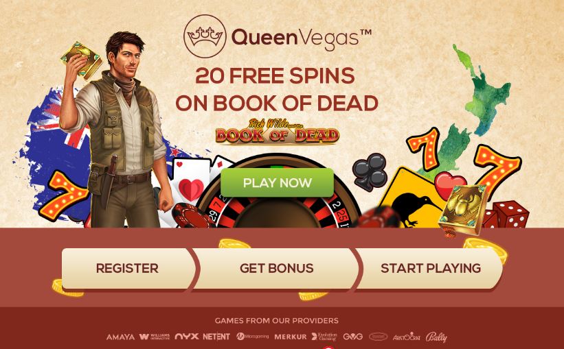 Queen vegas 20 Free Spins No Deposit - Book of Dead