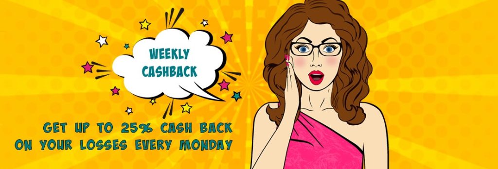 Rant Casino weekly cashback bonus