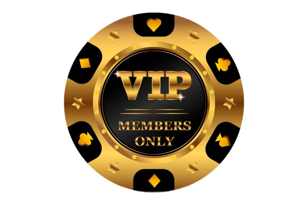 VIP member gold casino chip