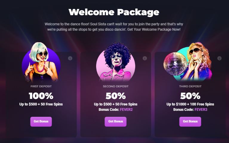 Spin Fever Casino Welcome Package Match Bonuses