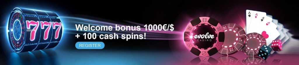 Evolve Casino Welcome Bonus offer