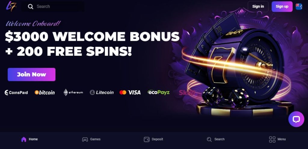 Lucky 7even Casino Welcome Bonus Offer