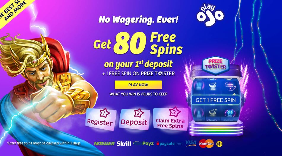 Playojo casino 80 Free Spins With No Wagering Requirements