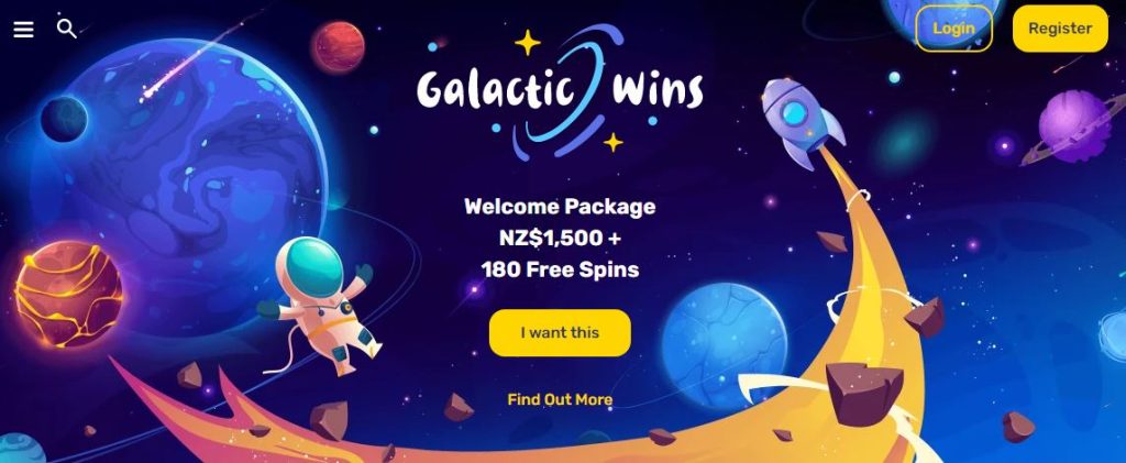 Galactic Wins Casino Welcome Package