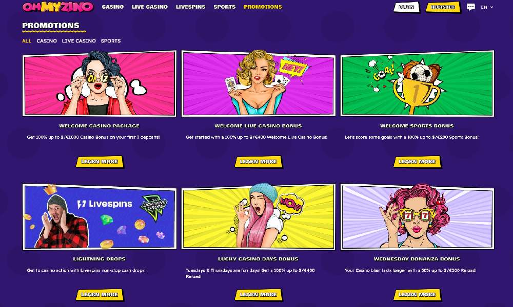 Ohmyzino casino promotions