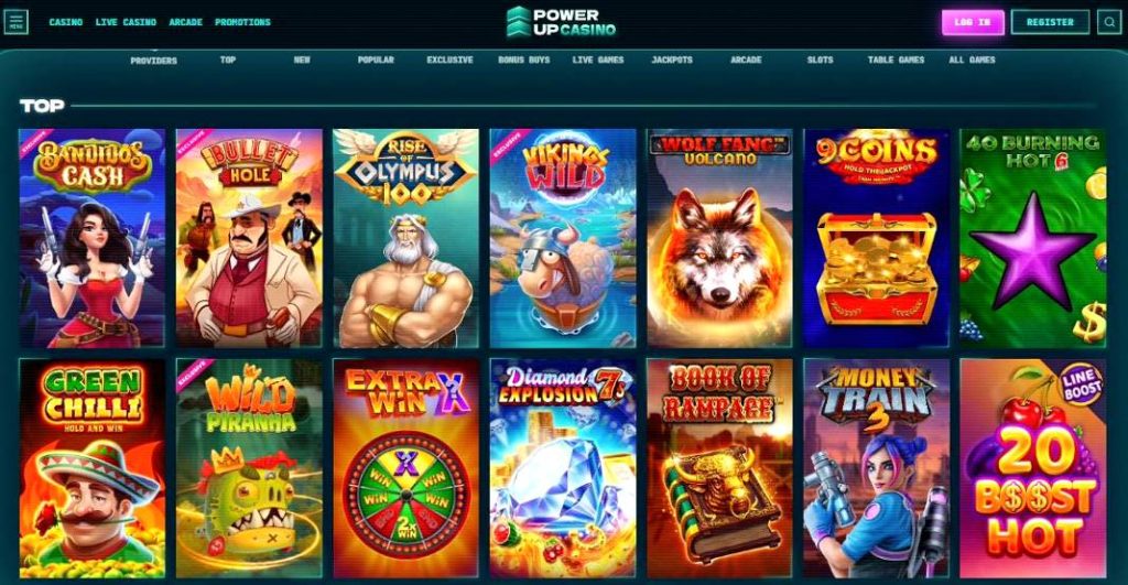 Power up casino top games