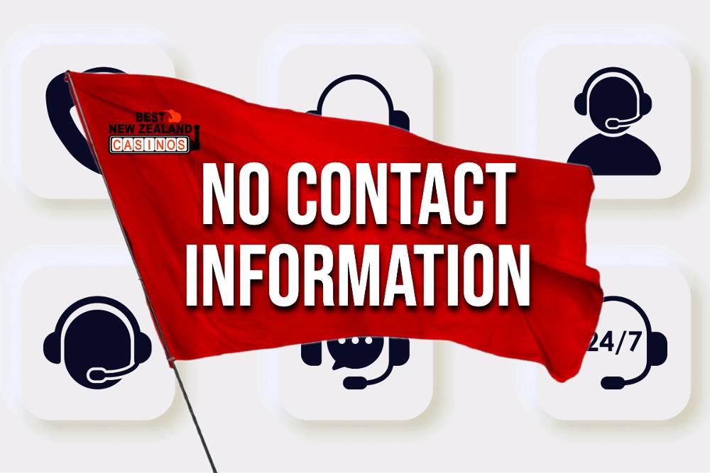Online casino red flags - No contact information