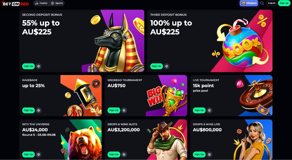 BetOnRed Casino Bonuses