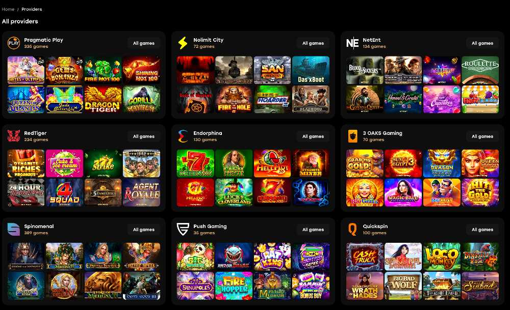 Fairspin casino game providers