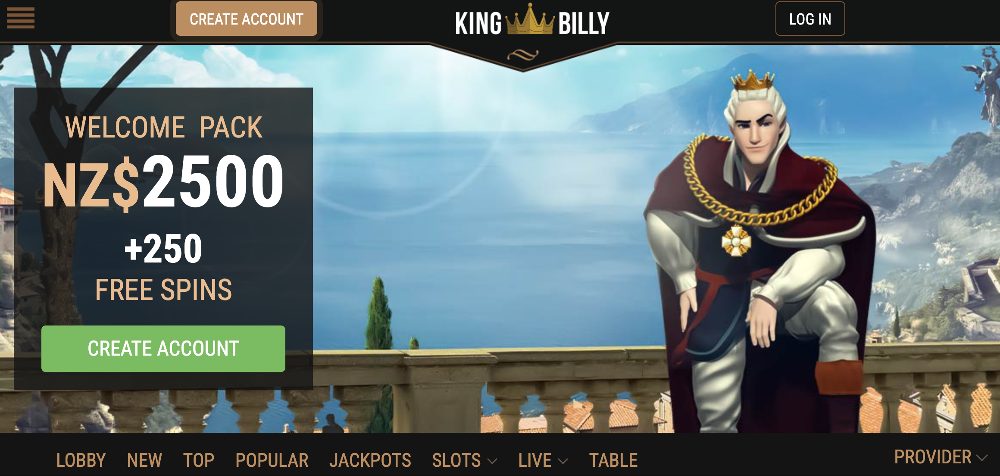 King Billy Casino Welcome Bonus
