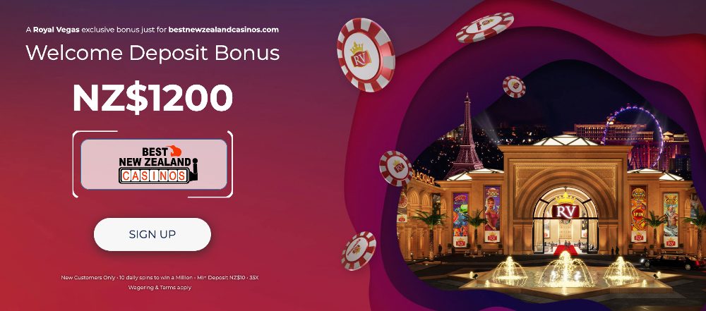 Royal Vegas Casino exclusive bonus for Best New Zealand Casinos
