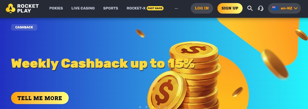 Rocket Play Cashback Bonus