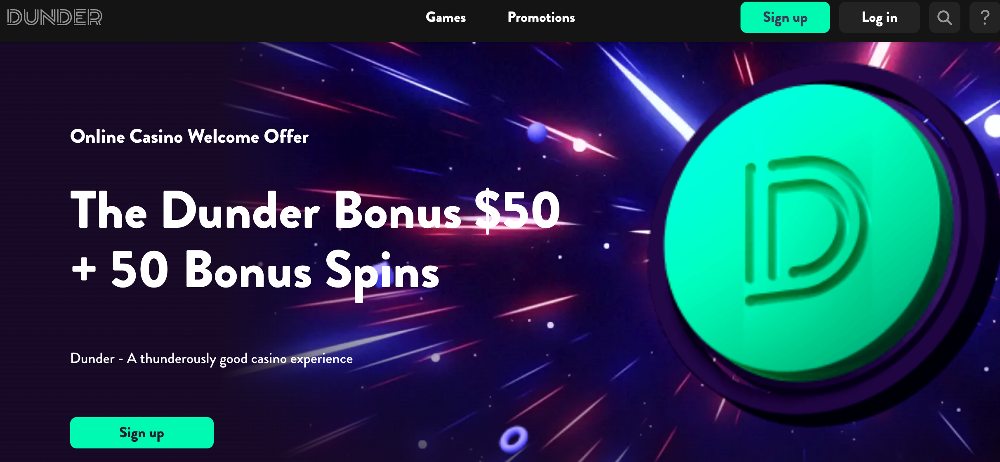 Dunder Casino Wecome Bonus