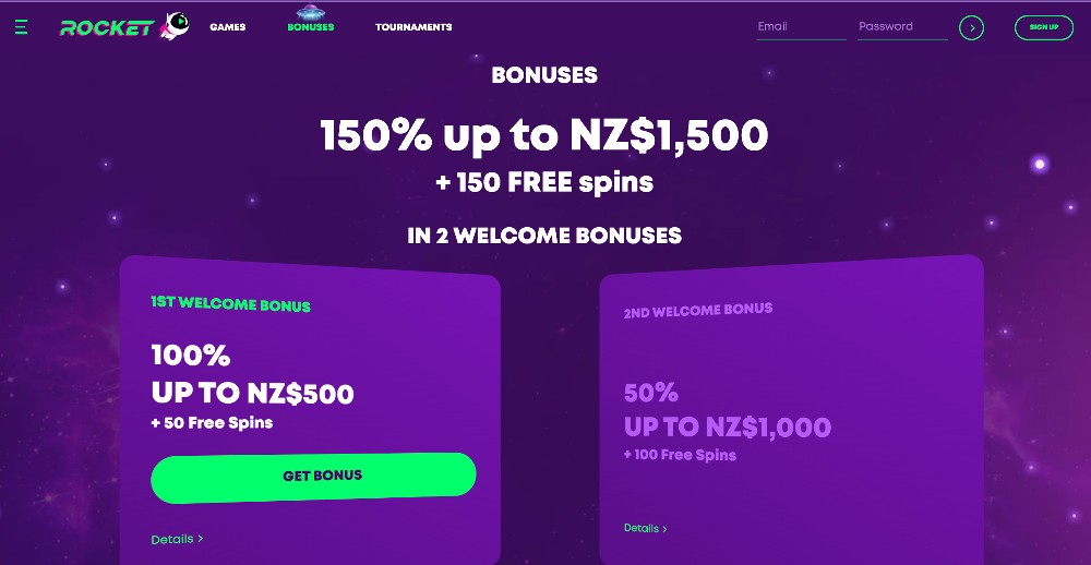 Casino Rocket Welcome Bonus