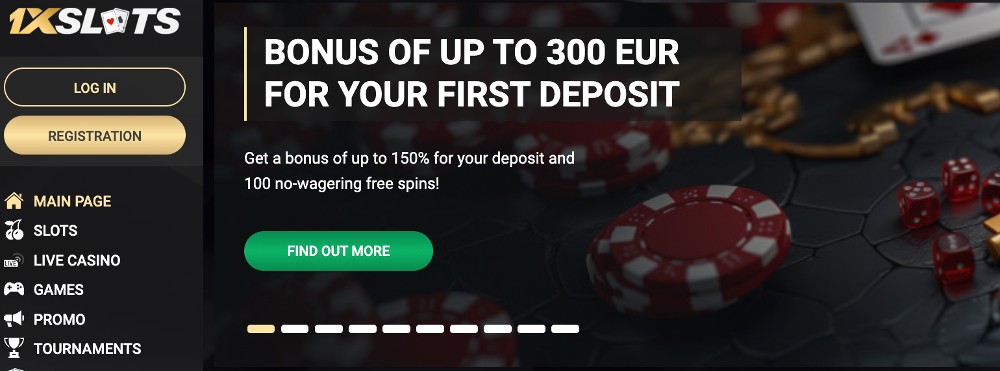 1Xslots Casino Welcome Bonus