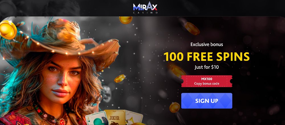 Mirax Casino Welcome Bonus