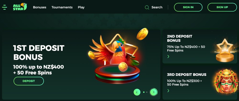 All Star Casino Welcome Bonuses